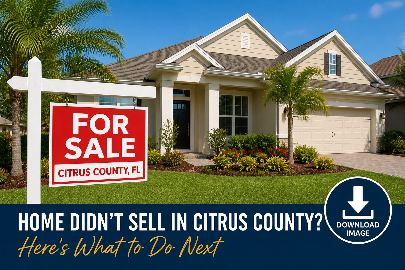 My home didn’t sell now what Citrus County Florida house for sale sign in yard